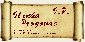 Ilinka Progovac vizit kartica